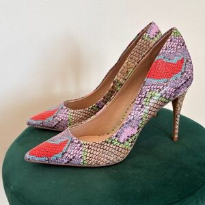 Aldo Multicolor Snakeskin Heels